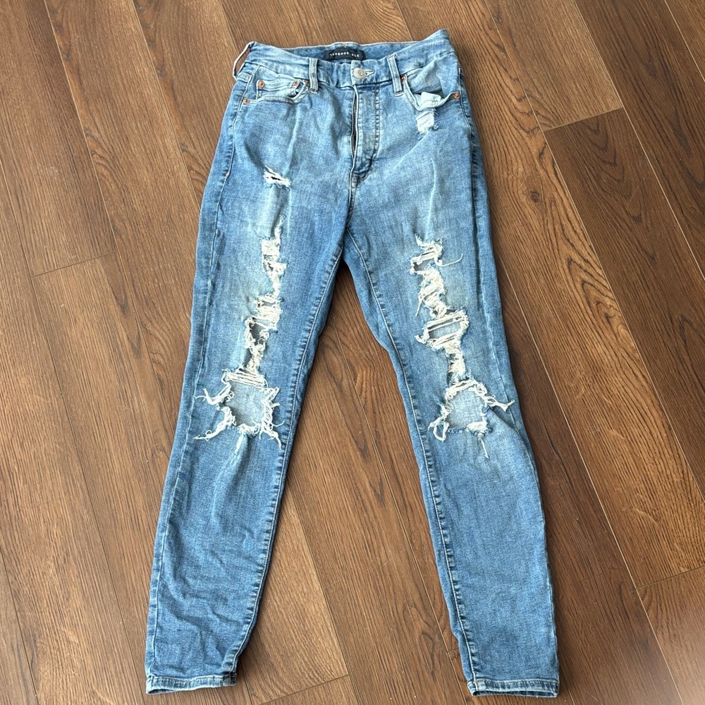 Aeropostale Light Blue Distressed Skinny Jeans
